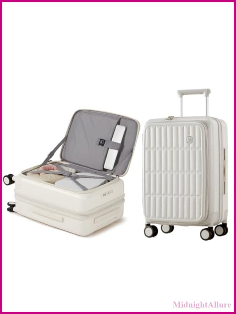 Expandable Hard Shell Carry On Luggage 20 Inch Spinner TSA Lock PC